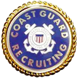 U.S. Coast Guard Recruiting Badge with Wreath