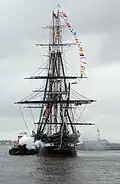 USS Constitution salutes