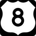 U.S. Highway 8 marker
