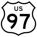 U.S. Route 97 marker