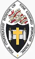 Old Army Chaplains' School device (coat of arms), with symbol of Torah scroll and cross, March 2, 1927, and redesignated April 17, 1952