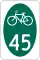 State Bicycle Route 45 marker