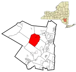 Location in Ulster County and the state of New York.