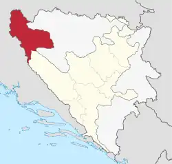 Una-Sana Canton within Bosnia and Herzegovina