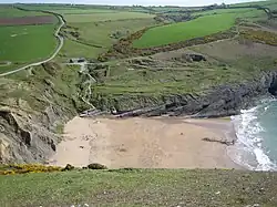 Uncrowded beach at Mwnt