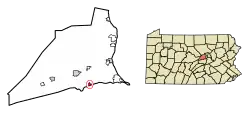 Location of New Berlin in Union County, Pennsylvania.