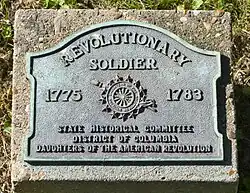 Unknown Revolutionary War soldier marker