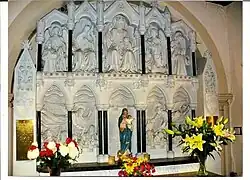 The upper part of the altar piece at St Mary of the Angels Church. Worthing.