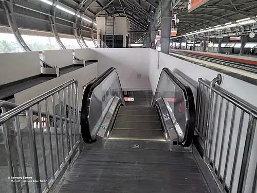 Escalators from Platform