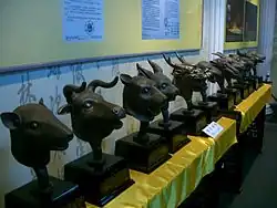 Replicas of the 12 heads