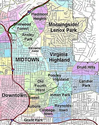 Old Fourth Ward and Eastside neighborhoods