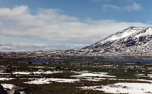 Early summer in mountain range between Valdres and Hallingdal.