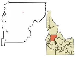 Location of Yellow Pine in Valley County, Idaho.