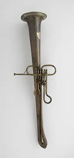 Valved ophicleide built 1838–40 by Leopold Uhlmann, Vienna