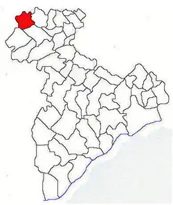 Location in Giurgiu County