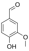 Skeletal formula of vanillin