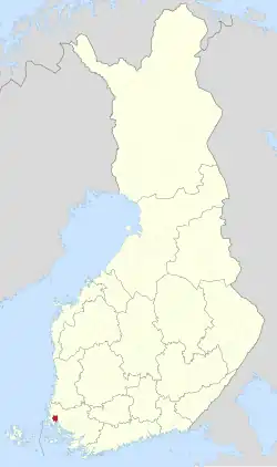Location of Vehmaa in Finland