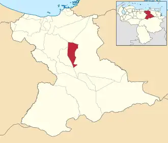 Location in Anzoátegui