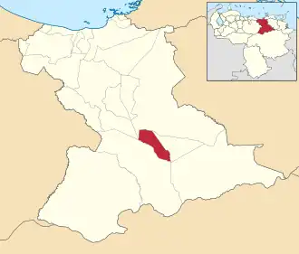 Location in Anzoátegui