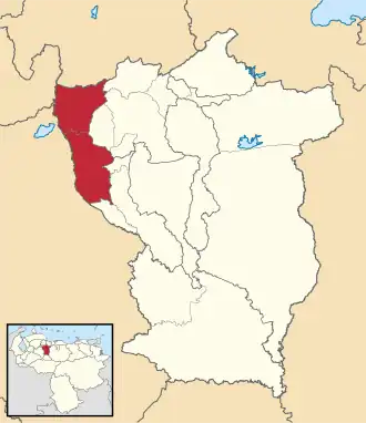 Location in Cojedes