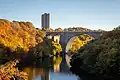 The bridge in Autumn, viewed from Seneca Park