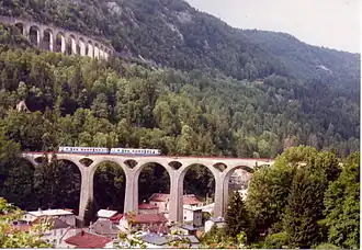 The Morez viaducts on the Andelot-en-Montagne - La Cluse line, Jura (1912)