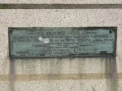 A commemorative plaque on the bridge.