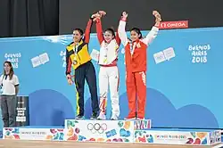 53&nbsp;kg victory ceremony
