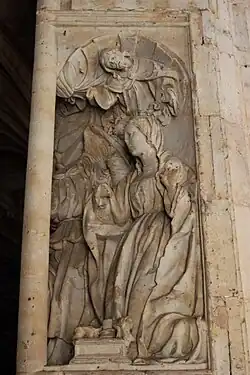 Annunciation of the Virgin, in one of the corners of the cloister.
