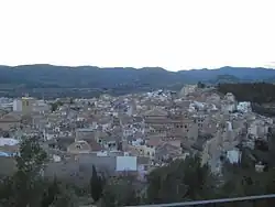 General view of Segorbe from its castle.