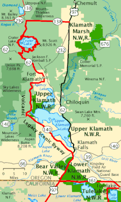 Map of Oregon section
