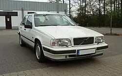 Pre-facelift Volvo 850, notice different front bumper, airdam, and headlights (Europe)