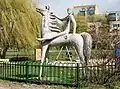 The sculpture Raider on Horse by Władysław Trojan in 2020.