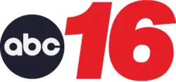 The ABC network logo next to a red italicized 16 in a sans serif.