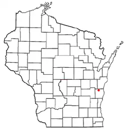 Location of Rhine, Wisconsin