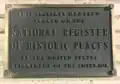 National Register plaque for the former post office.