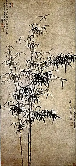 Ink Bamboo (墨竹圖) by Wang Fu