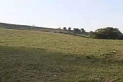 Part of the linear boundary known as the Wansdyke: section E of Maes Knoll camp