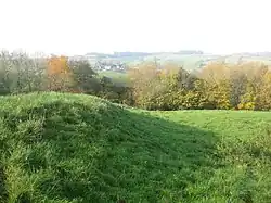 Part of the linear boundary known as the Wansdyke 285 m north west of Manor Farm