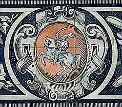 Vytis on the Fürstenzug in Dresden