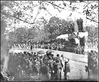 A Cavalry unit passing Presidential reviewing stand