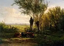 'Meadow near Oosterbeek', 1860; oil on canvas