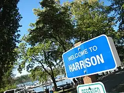 Welcome sign in Harrison