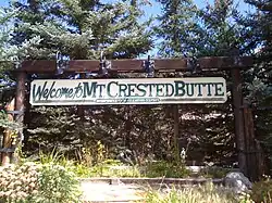 Welcome to Mt. Crested Butte, elevation 9,375 feet (2,858&nbsp;m)