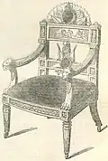 The chair made by Chippendale and presented to the Duke of Wellington