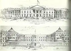 Additions proposed by architect Frederick D. Owen in 1890[122]