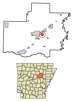 Location of Kensett in White County, Arkansas.