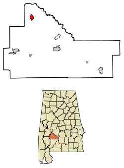Location of Catherine in Wilcox County, Alabama.