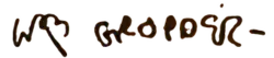 Signature of William Gropper