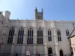 North side of Chapel, facing Chamber Court